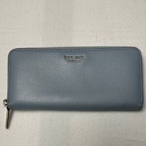 Kate Spade Slate Blue Large Continental Zip Wallet